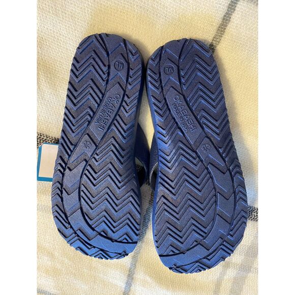 Okabashi Men's Surf Flip Flops NWT Navy Size ML (Men 6-7) - Picture 2 of 9